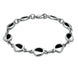 Sterling Silver Whitby Jet Heritage Freeform Pentagon Bracelet B255