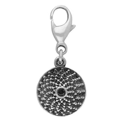 Silver Whitby Jet Tour De Yorkshire Gear Cog Charm G747