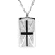 Sterling Silver Whitby Jet Union Jack Pendant Necklace P2706