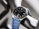 Junghans Spektrum Mega Solar Watch with black dial, rubber strap, steel case