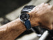 Junghans Spektrum Mega Solar Watch with black dial, rubber strap, steel case