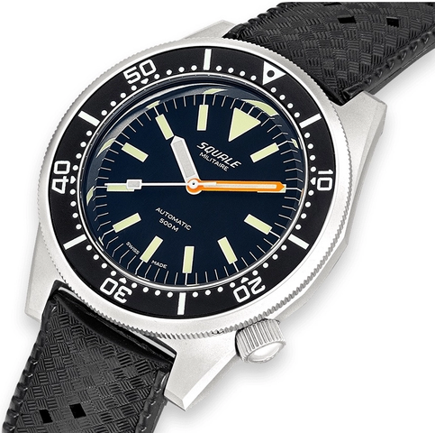 Squale Watch 1521 Militaire Steel Blasted Rubber