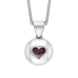 Sterling Silver Blue John Heart Disc Necklace