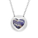 Sterling Silver Blue John Heart Sphere Necklace, P3014