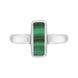 Sterling Silver Malachite Slim Oblong Ring