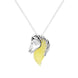 Sterling Silver Milky Amber Medium Horse Head Necklace, P3596_MILKY