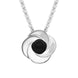 Sterling Silver Whitby Jet Stone Windmill Necklace, P2534.