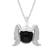 Sterling Silver Whitby Jet Zodiac Virgo 10mm Bead Pendant, P3628.