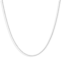 Sterling Silver 18 Inch With Extender Ball Link Chain SC976_18
