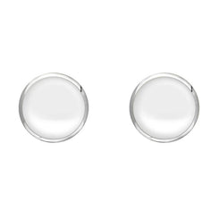Sterling Silver Bauxite 6mm Classic Medium Round Stud Earrings, E003