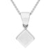 Sterling Silver Bauxite Dinky Square Necklace, P327