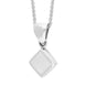 Sterling Silver Bauxite Dinky Square Necklace, P327