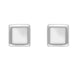Sterling Silver Bauxite Dinky Square Stud Earrings, E034