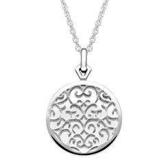 Sterling Silver Bauxite Flore Filigree Necklace P2339C