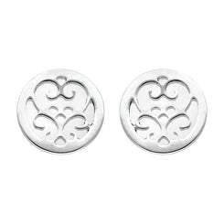 Sterling Silver Bauxite Flore Filigree Stud Earrings, E1782