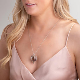 Sterling Silver Blue John Flore Filigree Small Necklace P2338C