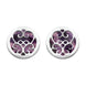 Sterling Silver Blue John Flore Filigree Stud Earrings, E1782