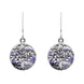 Sterling Silver Blue John Round Large Tree of Life Leaves Drop Earrings, E2427.