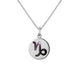 Sterling Silver Blue John Zodiac Capricorn Round Necklace, P3599.