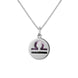 Sterling Silver Blue John Zodiac Libra Round Necklace, P3606.