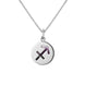 Sterling Silver Blue John Zodiac Sagittarius Round Necklace, P3602.