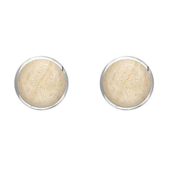 Sterling Silver Coquina 6mm Classic Medium Round Stud Earrings, E003