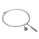 Sterling Silver Emma Stothard Silver Darling Amethyst Float Charm Bracelet, B1204.