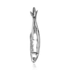 Sterling Silver Emma Stothard Silver Darling Medium Fish Charm, G967.