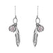 Sterling Silver Emma Stothard Silver Darling Rose Quartz Float Charm Hook Earrings, E2582.