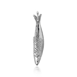 Sterling Silver Emma Stothard Silver Darling Small Fish Charm, G966.