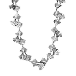 Sterling Silver Gingko Leaf Necklace, N1123_2