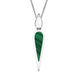 Sterling Silver Malachite Toscana Pear Drop Necklace, P1612
