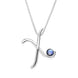 Sterling Silver Moonstone Love Letters Initial X Necklace, P3471C.