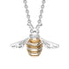 Sterling Silver Rose Gold Plated Large Bee Two Piece Set, S216_2