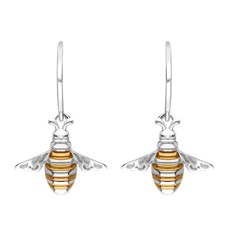 Sterling Silver Rose Gold Plated Large Bee Two Piece Set, S216_4
