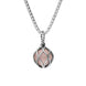 Sterling Silver Rose Quartz Emma Stothard Silver Darling 8mm Float Charm Necklace, P3585.