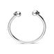 Sterling Silver Skull Medium Torc Bangle. B849M.