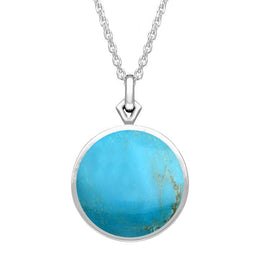 Sterling Silver Turquoise Flore Filigree Necklace, P2339C