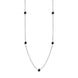 Sterling Silver Whitby Jet Cross Link Disc Chain Necklace, N748.