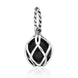 Sterling Silver Whitby Jet Emma Stothard Silver Darling 8mm Float Charm, G970.