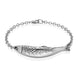 Sterling Silver Whitby Jet Emma Stothard Silver Darling Chain Link Bracelet, B1202.