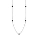 Sterling Silver Whitby Jet Heart Link Disc Chain Necklace, N746.