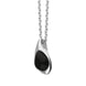 Sterling Silver Whitby Jet Teardrop Pendant, P2529_2