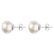Sterling Silver 10mm White Freshwater Pearl Stud Earrings E625