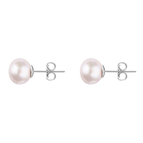 Sterling Silver 5mm Pink Freshwater Pearl Stud Earrings E627