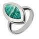 Sterling Silver Amazonite Framed Marquise Ring, R497