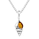 Sterling Silver Amber Small Shell Necklace P3329