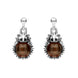 Sterling Silver Amber Tiny Hedgehog Drop Earrings E2428