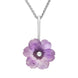 Sterling Silver Amethyst Tuberose Dahlia Necklace, P2856.