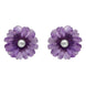 Sterling Silver Amethyst Tuberose Daisy Stud Earrings, E2161.